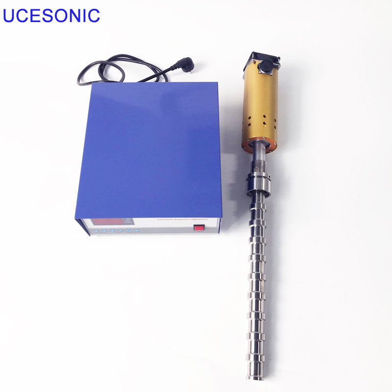 ultrasonic flow cell reactor transducer and generator